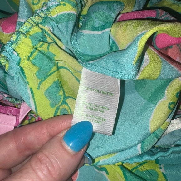 Lilly Pulitzer Farrah Strapless Jumpsuit Crystal Water Island Cocktail Print S - Picture 7 of 7